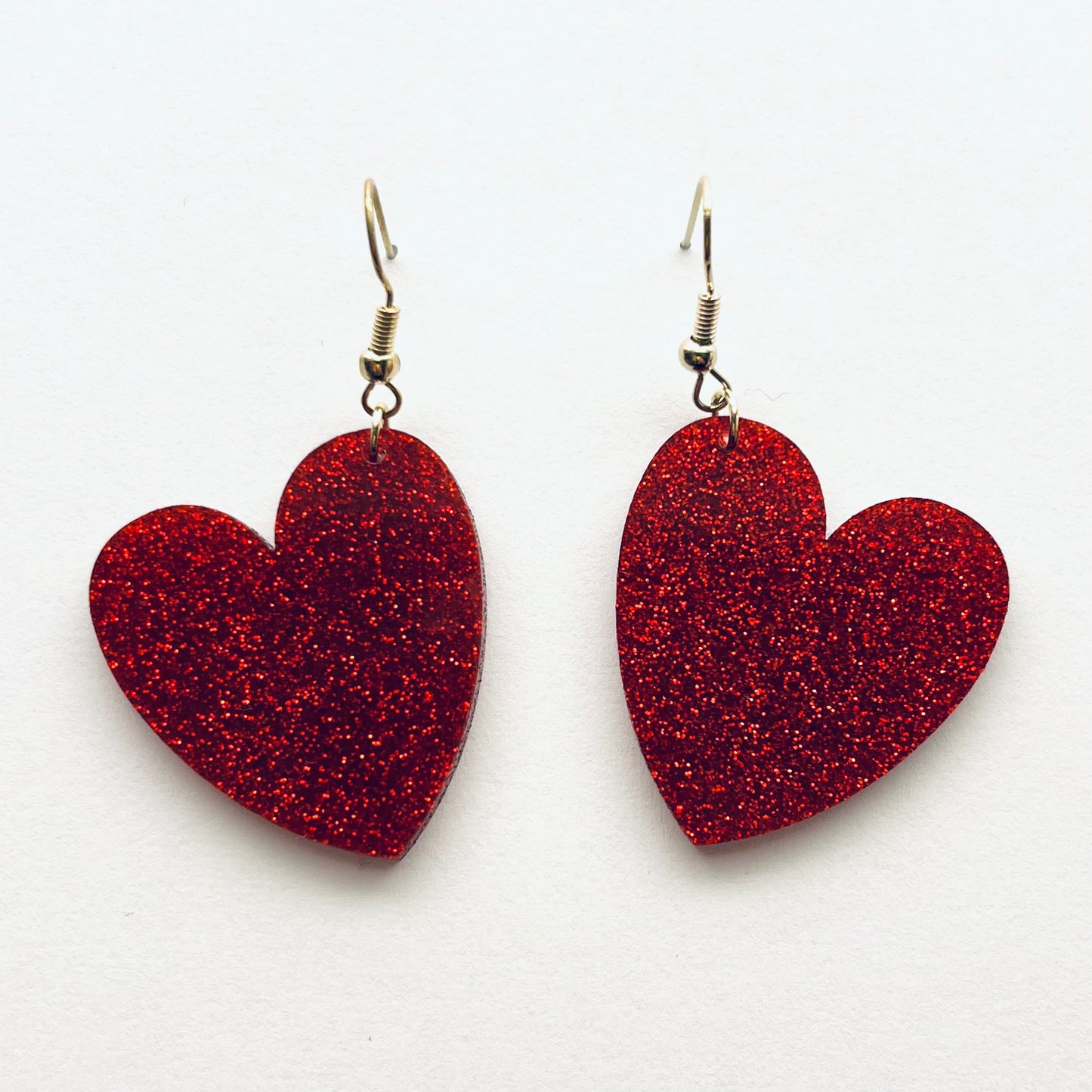 Glitter Heart Dangles