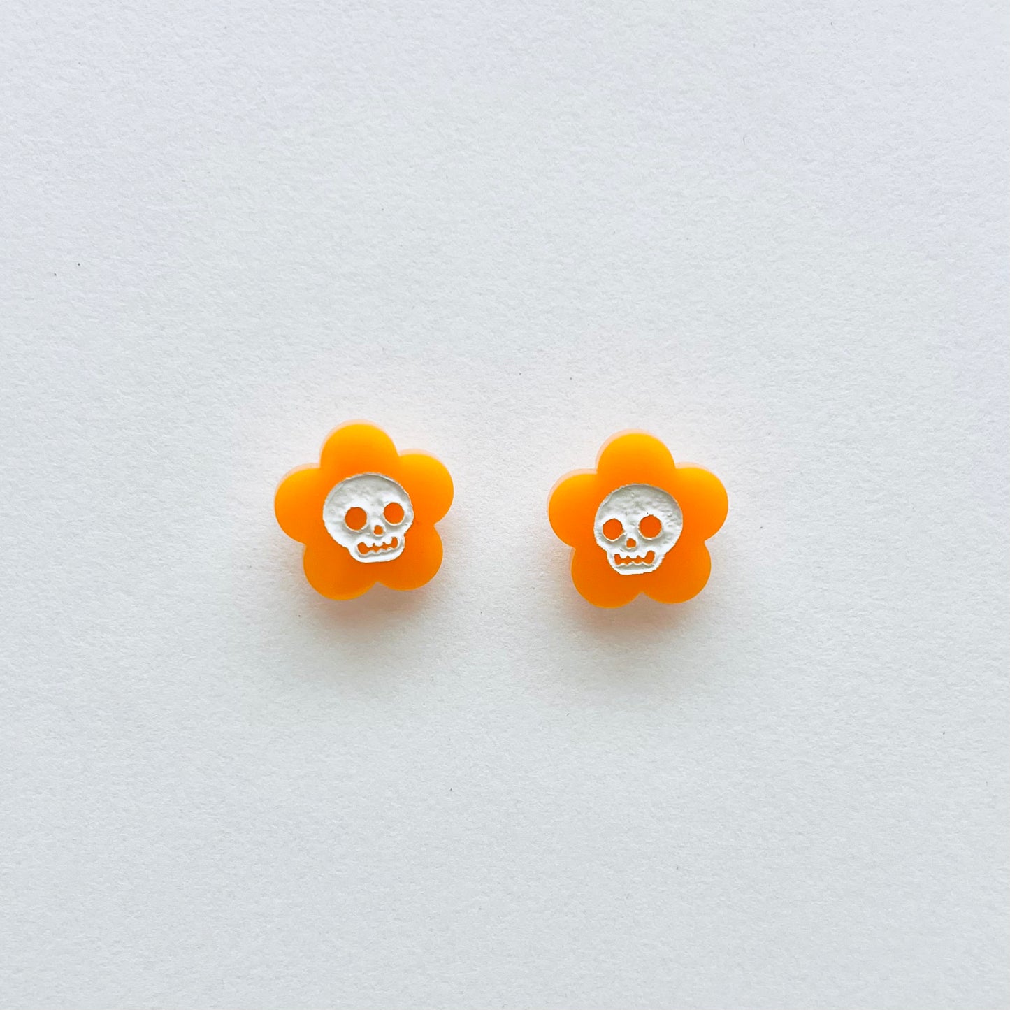 Skull Flower Studs