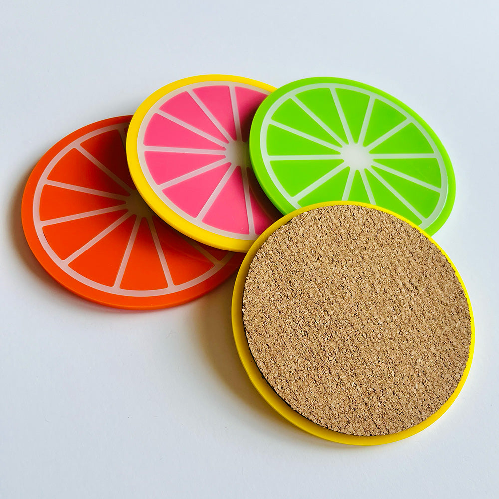 Citrus Slice Coasters with Crate