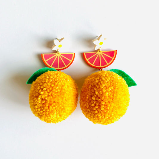 Grapefruit Drop Earrings
