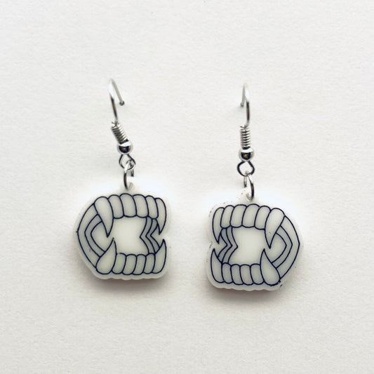 Vampire Teeth Charm Dangles - White