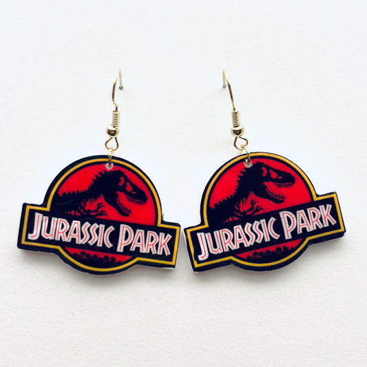 Jurassic Park Logo Earrings