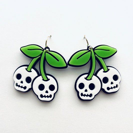 Groovy Skull Cherries Dangle