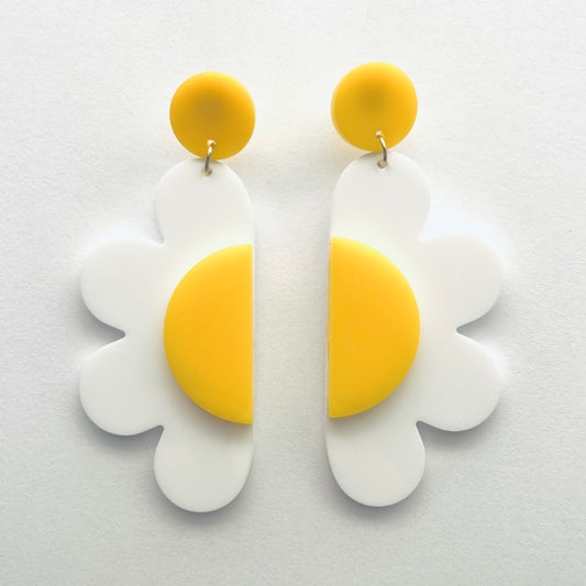 Half Daisy Drop Earrings - new