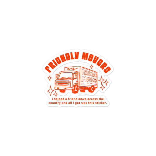 Friendly Mover Sticker red